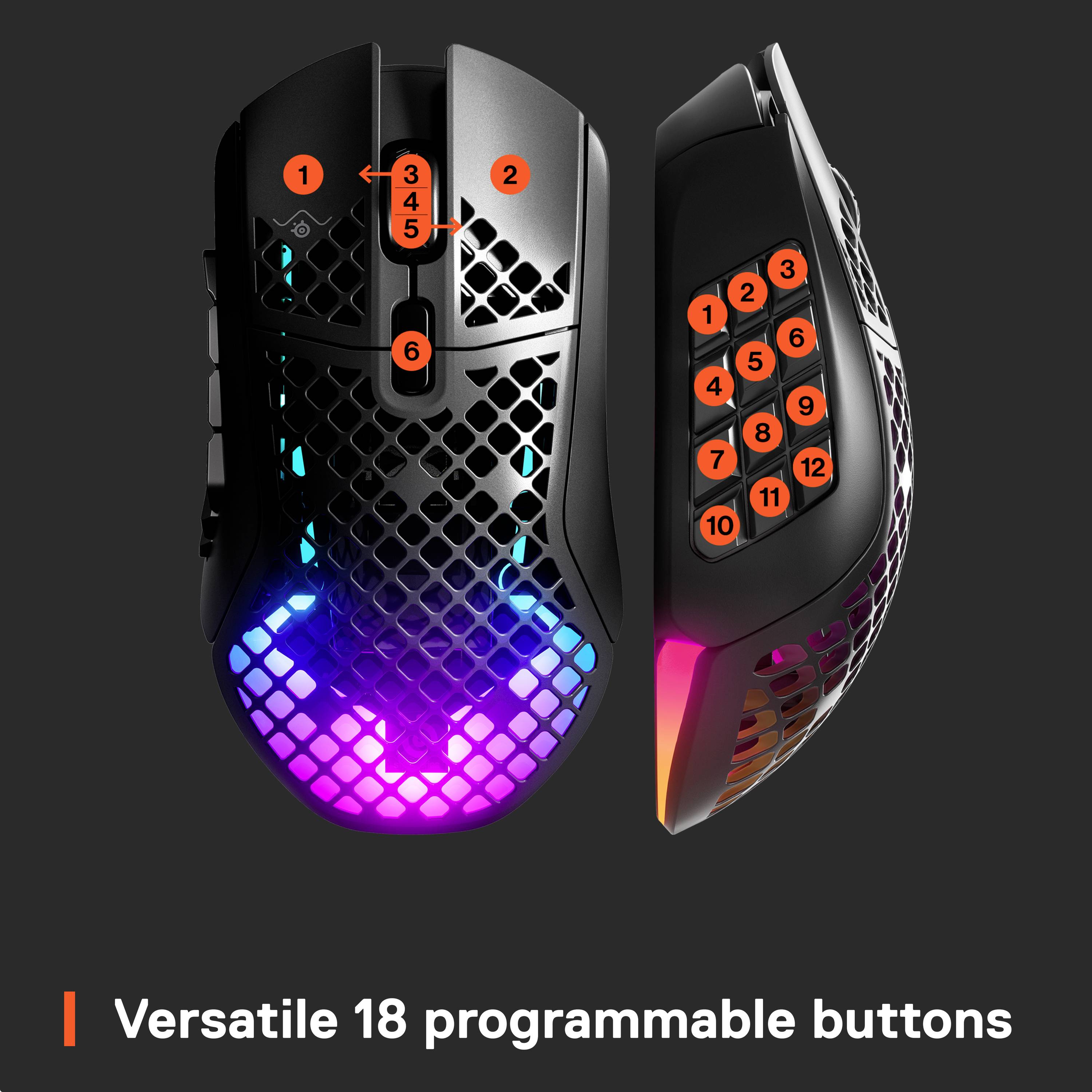 Steelseries Aerox 9 Wireless Gaming-Maus Kabellos, Bluetooth 