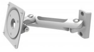 Wandmontage-Halterung aus Metall, geeignet für Monitore oder TV mit schwenkbarem Arm, zur flexiblen Positionierung an Wänden.