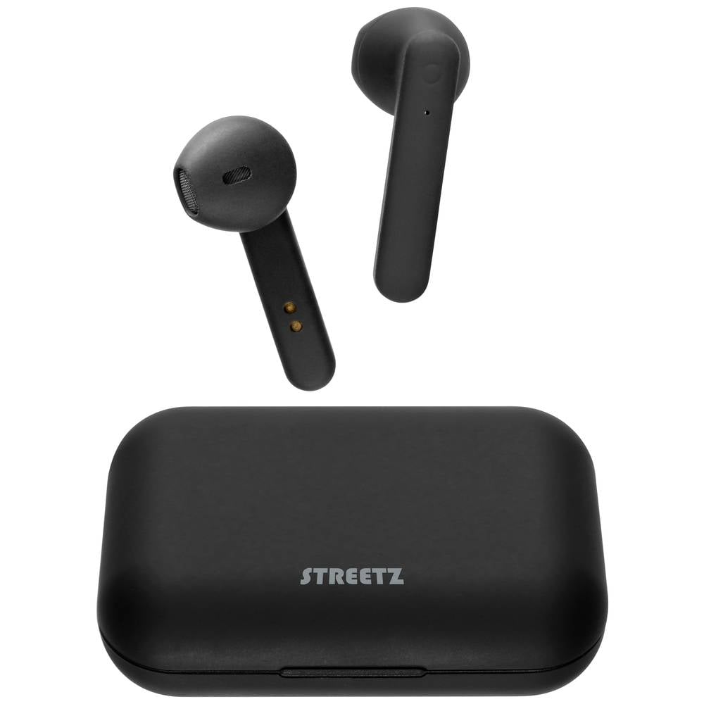 STREETZ TWS-104 In Ear headset Bluetooth Stereo Zwart Indicator voor batterijstatus, Headset, Oplaad