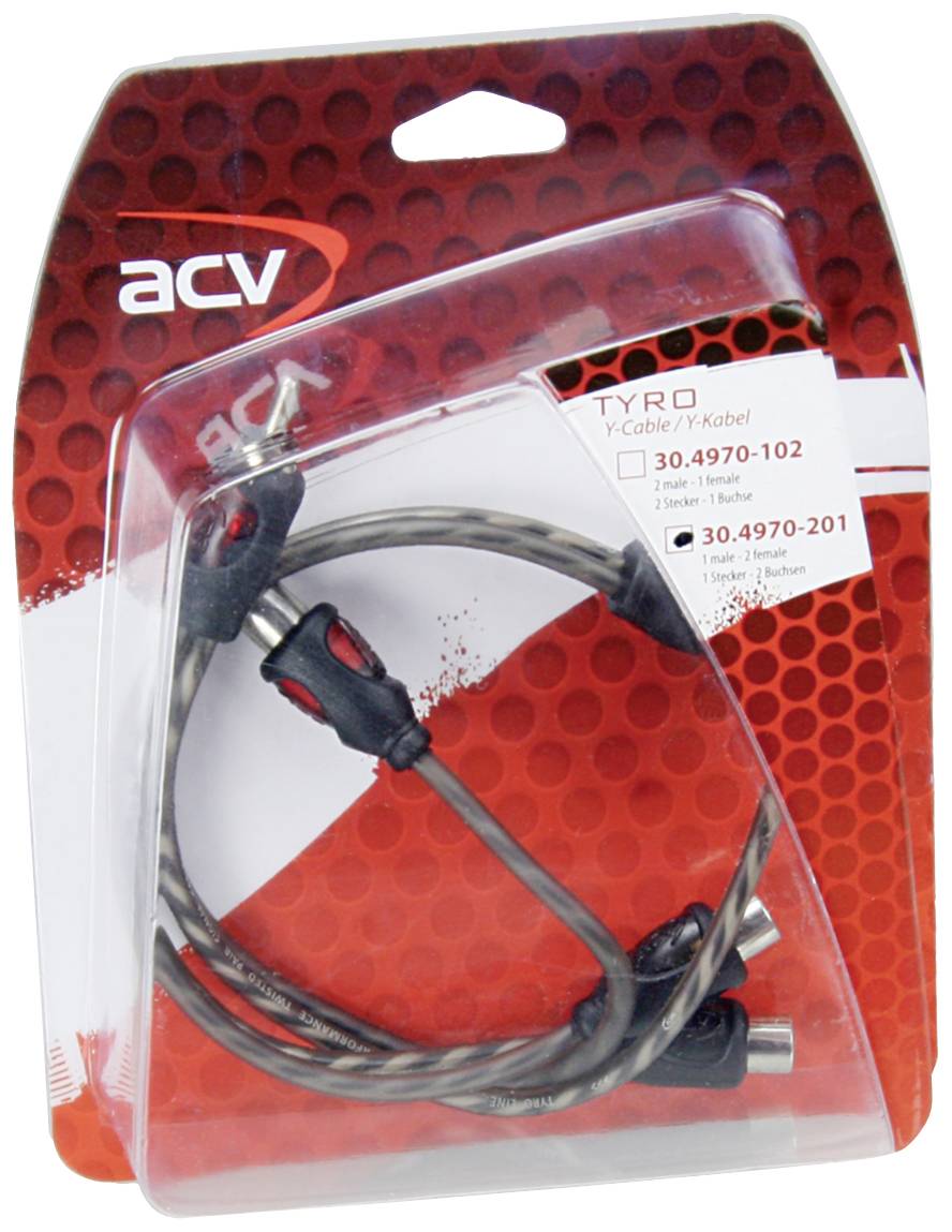 ACV 30.4970-201 Cinchkabel 0.3 m [1x Cinch-Stecker - 2x Cinch-Buchse]