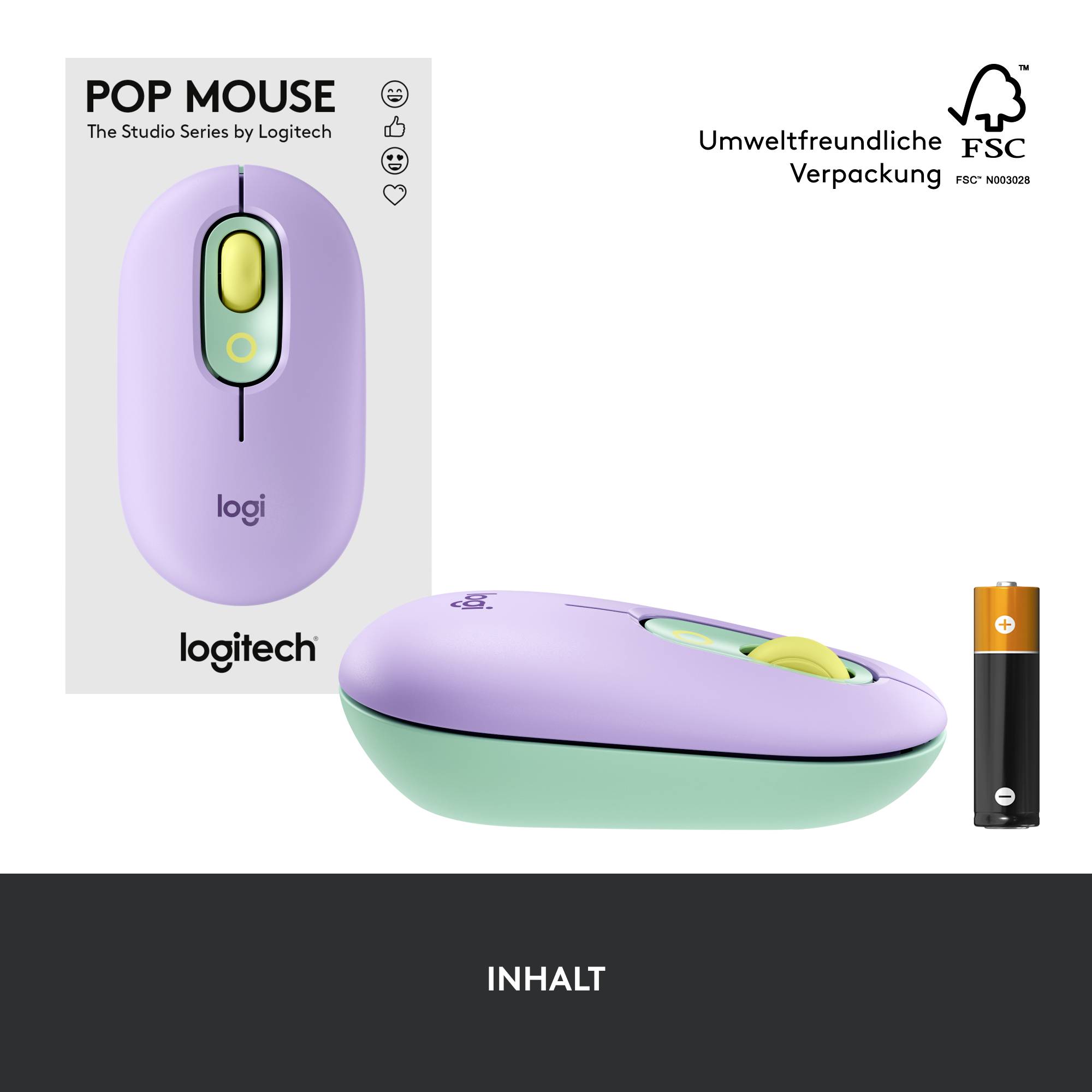 Logitech POP - Maus - anpassbarer Emoji - optisch-10