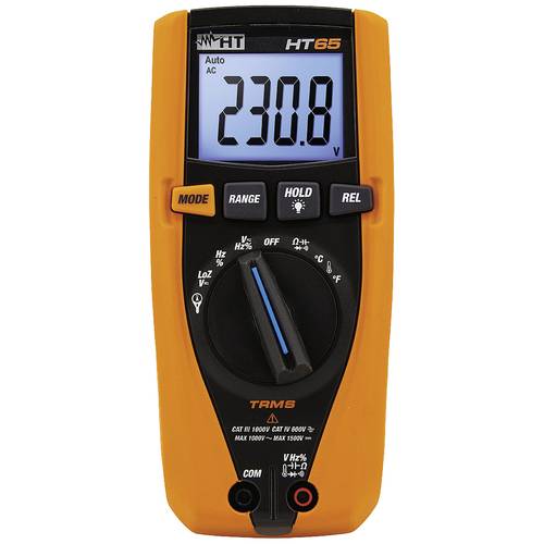 HT Instruments HT65 Hand-Multimeter kalibriert (ISO) digital CAT III 1000 V, CAT IV 600 V Anzeige (Counts): 4000