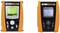 Zwei tragbare Testgeräte mit orangenen Akzenten; links mit IV-Kurve auf dem Display; rechts ein Gerät mit Menüoptionen auf dem Bildschirm.