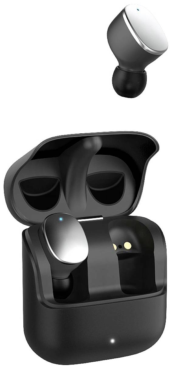 Hama Spirit Pure Headset, Headset kaufen Bluetooth® Batterieladeanzeige, In Lautstärkeregelung, Schwarz Ladecase, Ear Stereo