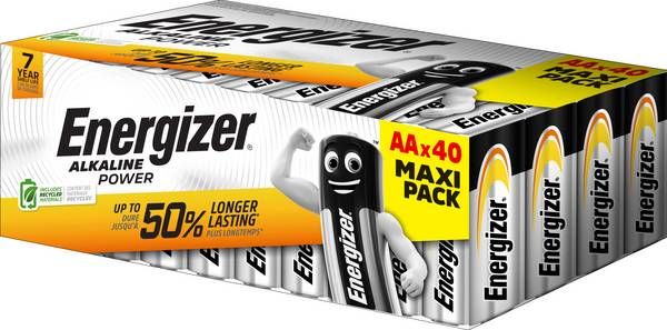 Energizer Power LR06 Mignon (AA)-Batterie Alkali-Mangan 1.5 V 40 St.