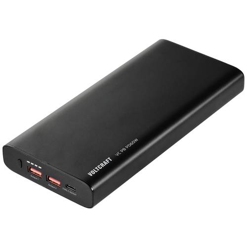VOLTCRAFT VC PB PD60W Powerbank 26800 mAh Quick Charge 3.0, USB PD 3.0 Li-Ion Schwarz