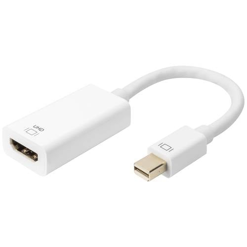 Digitus DisplayPort / HDMI Anschlusskabel DisplayPort Stecker, HDMI-A Buchse 0.20 m Weiß DB-340416-002-W doppelt geschir...