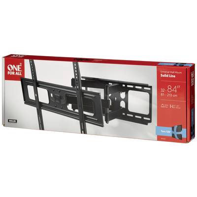 'One For All' TV-Wandhalterung in einer Verpackung. Universelles Modell für 32-84 Zoll Fernseher. Flexibel drehbare Halterung.