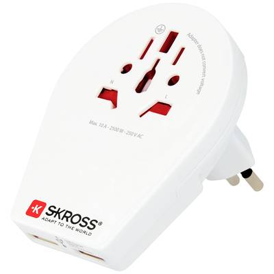 Skross 1.500269 Reiseadapter  World to Swiss+Italy+Brazil