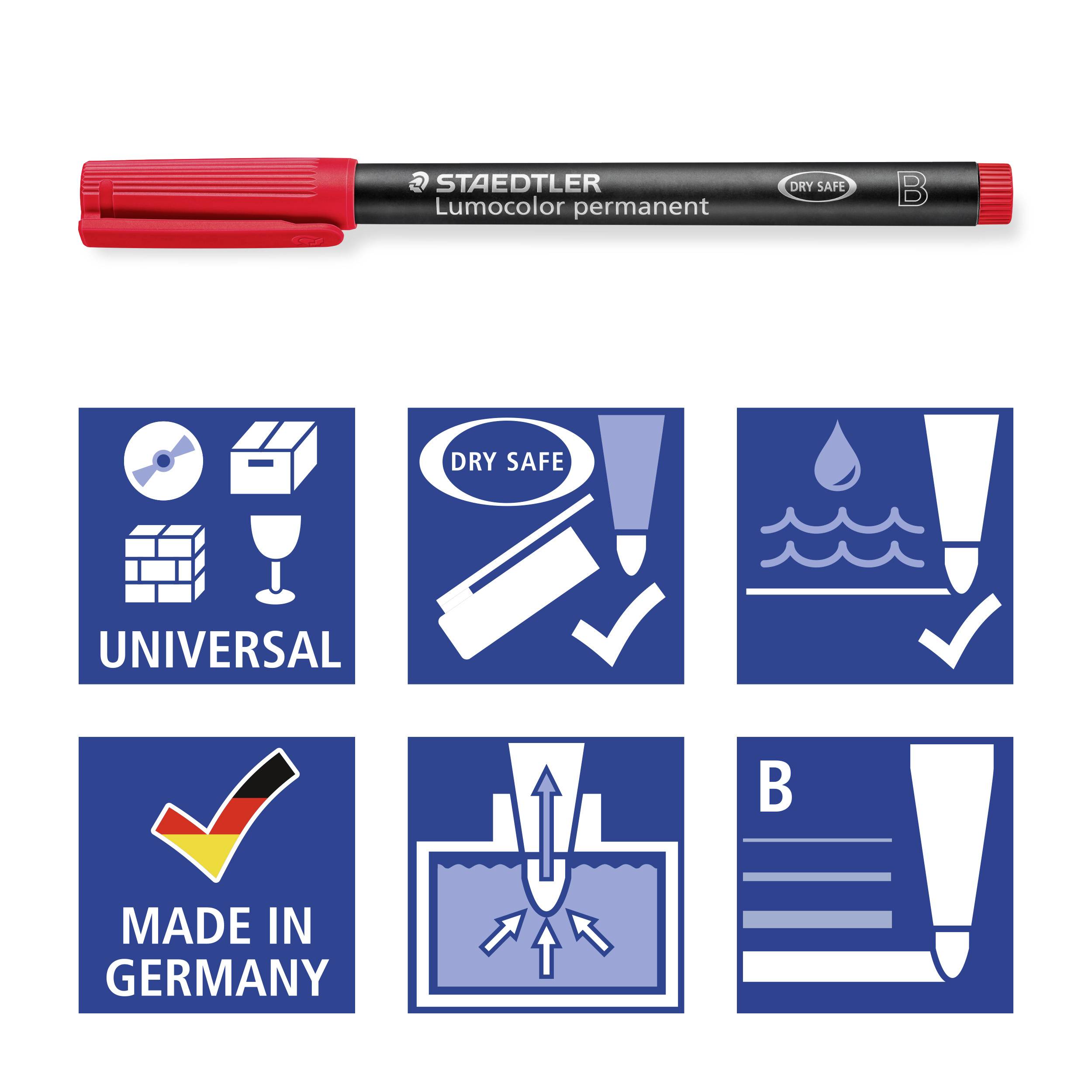 Folienstift Lumocolor B permanent 4St-4