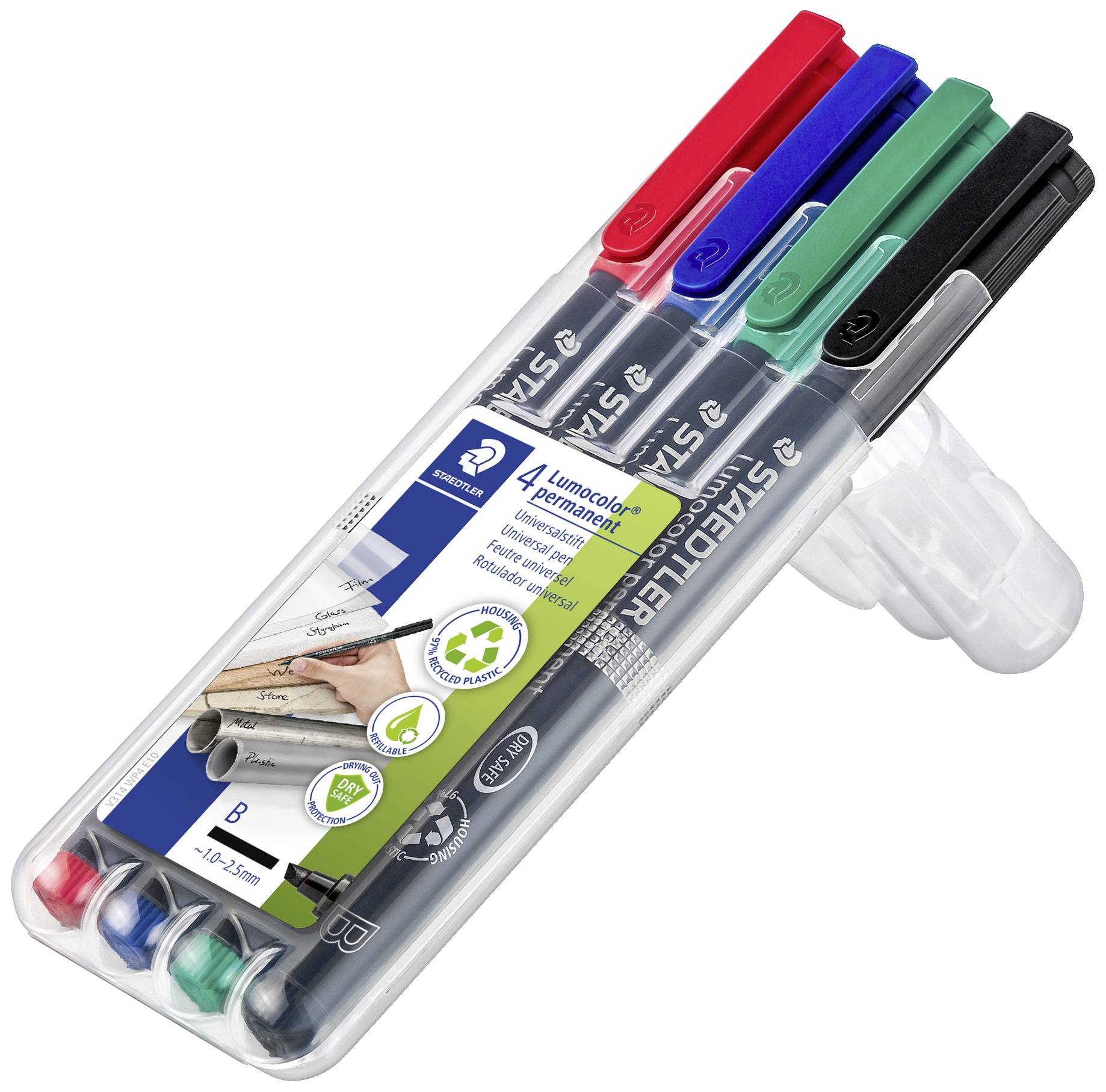 Folienstift Lumocolor B permanent 4St-1