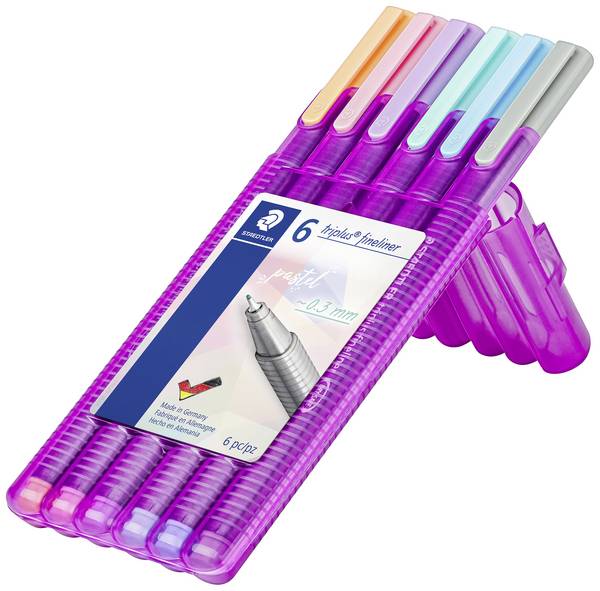 Fineliner triplus ca. 0,3 mm Pastellfarben VE=6 Stück