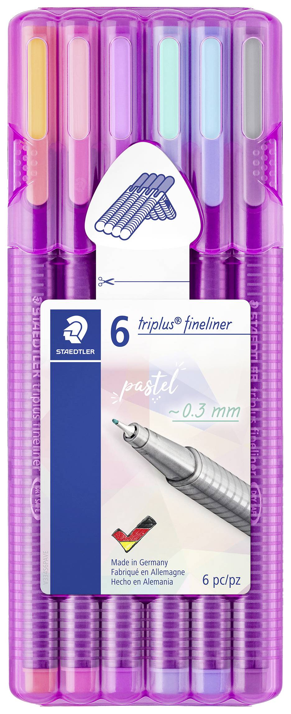 Fineliner triplus ca. 0,3 mm Pastellfarben VE=6 Stück-1