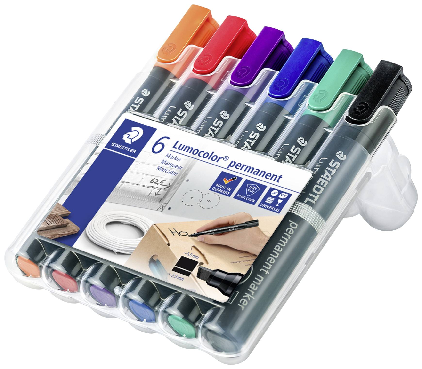 Permanentmaker Lumocolor 2-5mm sortiert 6 St./Pack.-0
