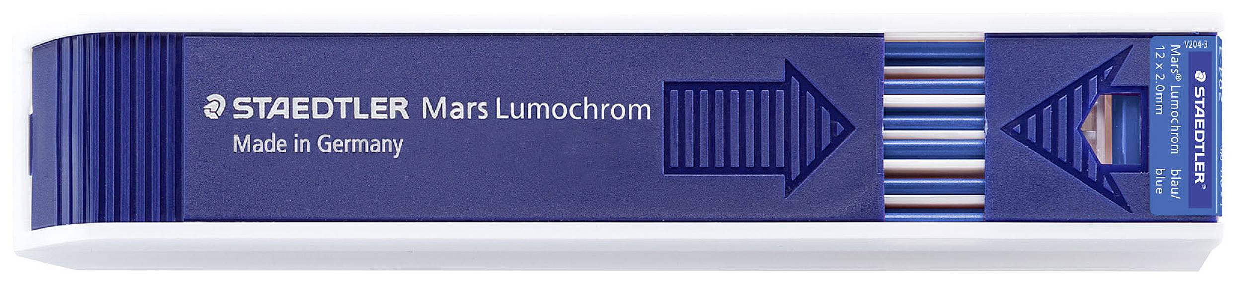 STAEDTLER Zeichenmine Mars Lumochrom, blau Minenstärke: 2 mm, 130 mm lang, für alle herkömmlichen -