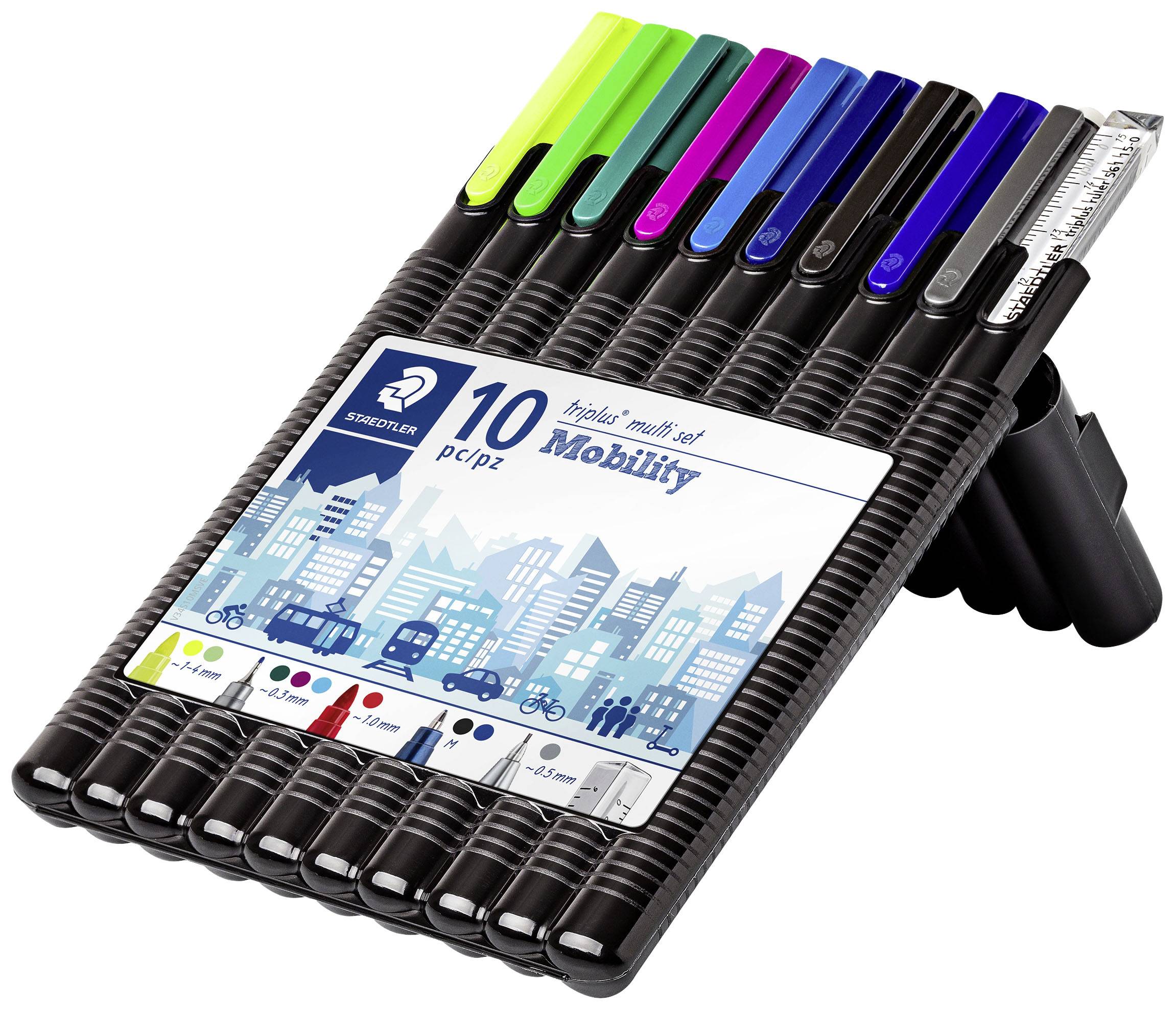 STAEDTLER Schreibset triplus multi set Mobility, 10-teilig Inhalt: 3x Fineliner triplus (334), 2x Ku