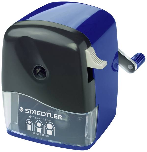 Spitzmaschine mit Kurbel Kunststoff blau