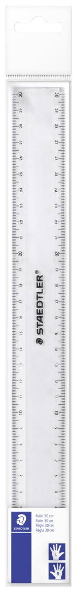 STAEDTLER 562 300 PB Lineal Maßstabslineal 30 cm Kunststoff Transparent 1 Stück(e) (562 300 PB)