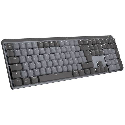 Logitech MX Mechanical (Tacticle Quiet) Bluetooth®, Funk Tastatur Deutsch, QWERTZ Graphit Abnehmbares Kabel, Beleuchtet,...