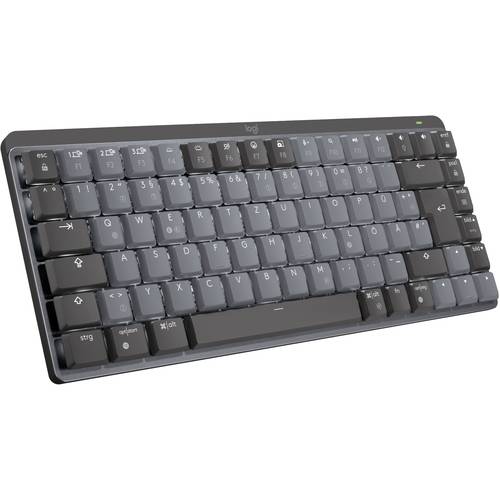 Logitech MX Mechanical Mini (Linear) Bluetooth®, Funk Tastatur Deutsch, QWERTZ Graphit Abnehmbares Kabel, Beleuchtet, Wi...
