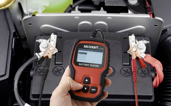 Toolit BATTERIETESTGERÄT - START/STOP Autobatterie-Ladegerät  (Batterieprüfung, Kontrolle Lichtmaschine, Ladeüberwachung)