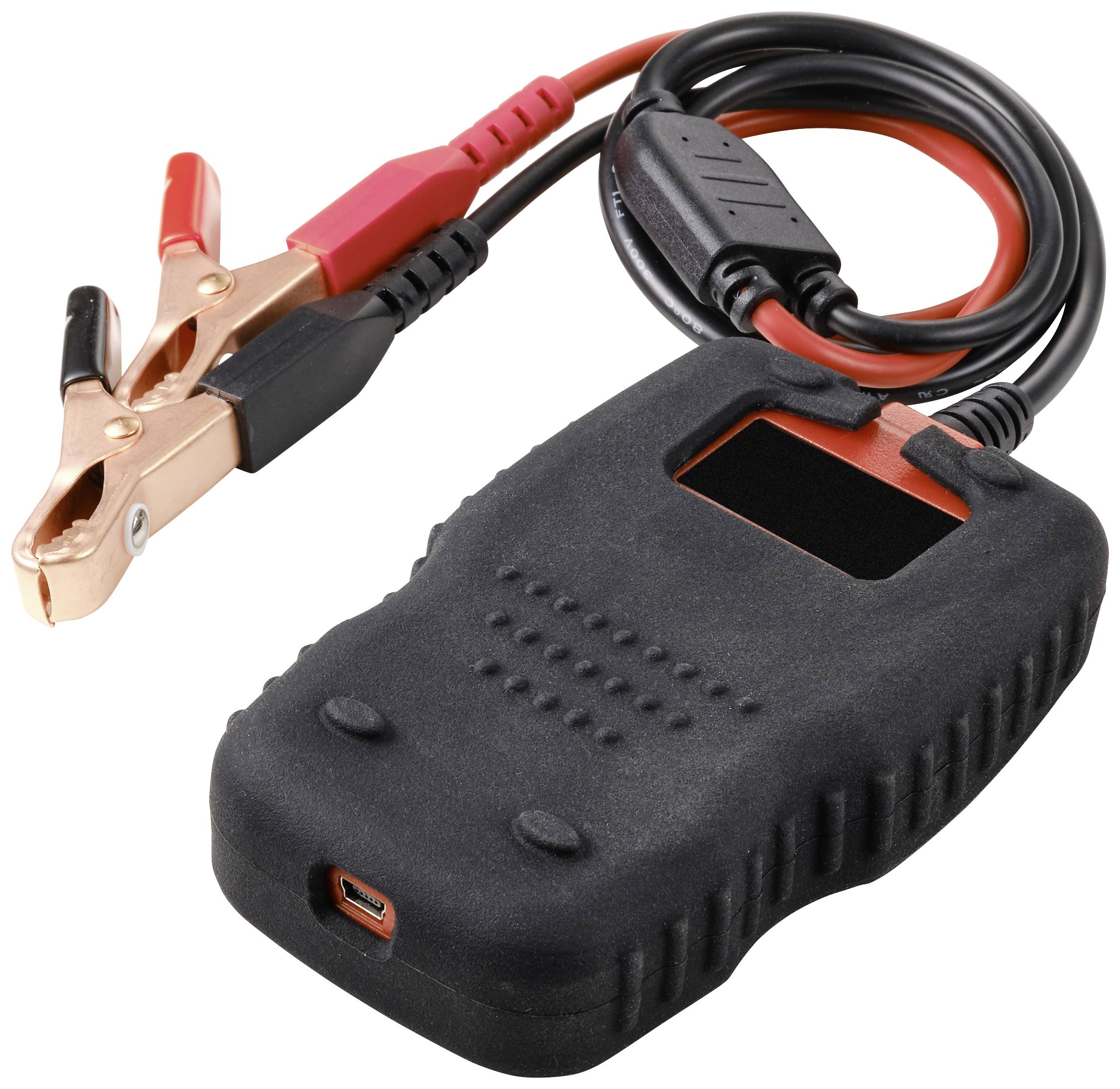 'Starthilfegerät mit Krokodilklemmen und USB-Anschluss. Verwendet zur Wiederaufladung oder Versorgung von Fahrzeugbatterien.'