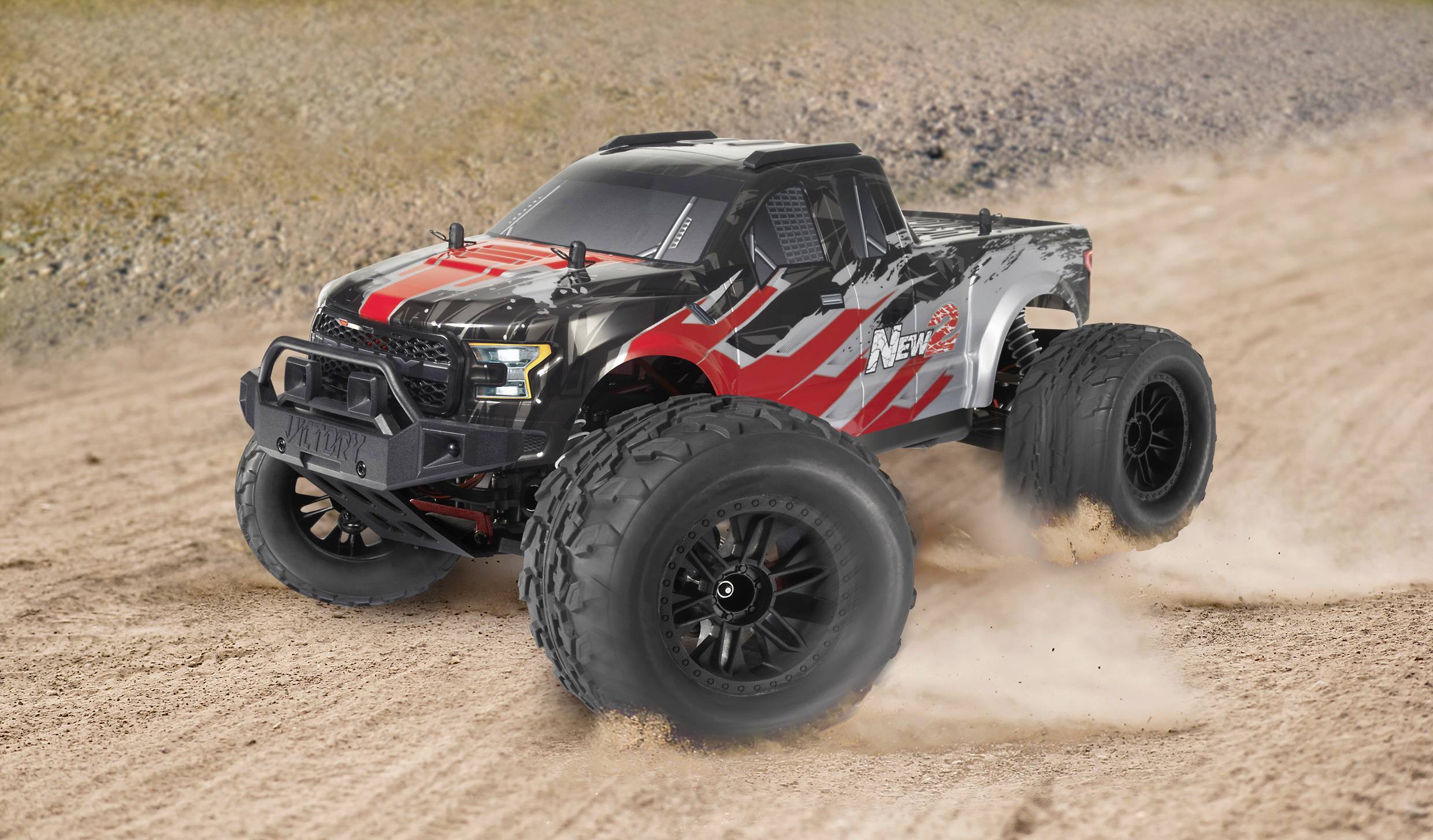 Reely New2 Super Combo Brushed 1:10 RC Modellauto Elektro Monstertruck Allradantrieb (4WD) 100% RtR 2,4 GHz inkl. Akku, -7