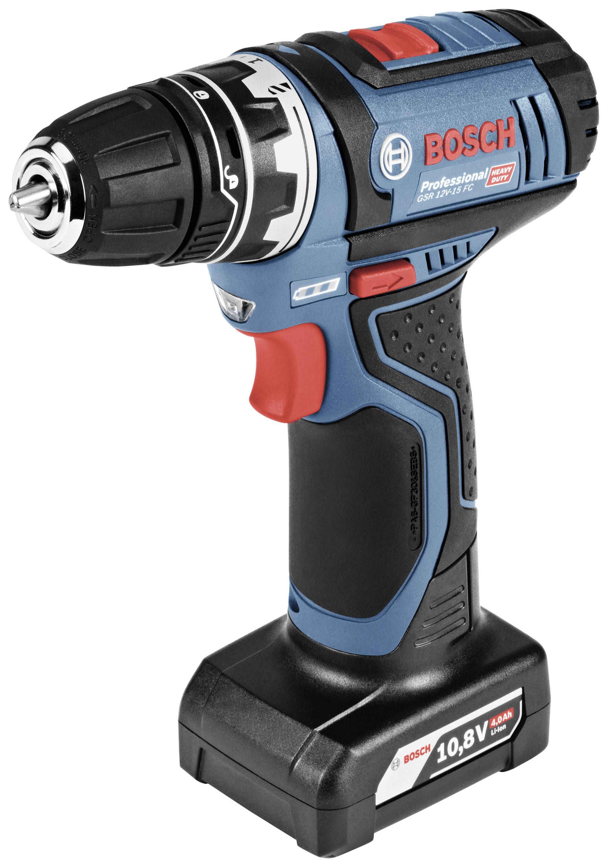 Bosch Professional MP GSR 12V-15 FC 06019F6006 Borrskruvdragare batteri 12 V Li-Ion inkl. 2x batterier, inkl. laddare, inkl. väska