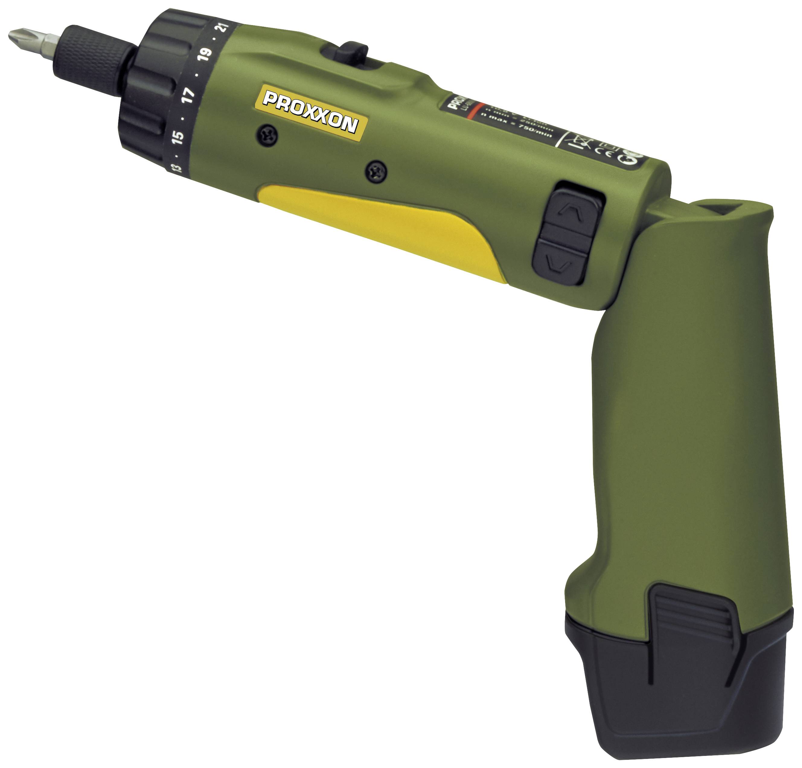 Proxxon 29840 Pivot-skruvdragare batteri 10.8 V 2.6 Ah Li-Ion inkl. 1x batteri, inkl. laddare, inkl. väska