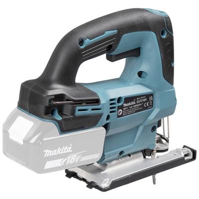 Kabellose Stichsäge mit ergonomischem Griff, blau-schwarzes Design, geeignet für präzise Schnittarbeiten in Holz und Metall.