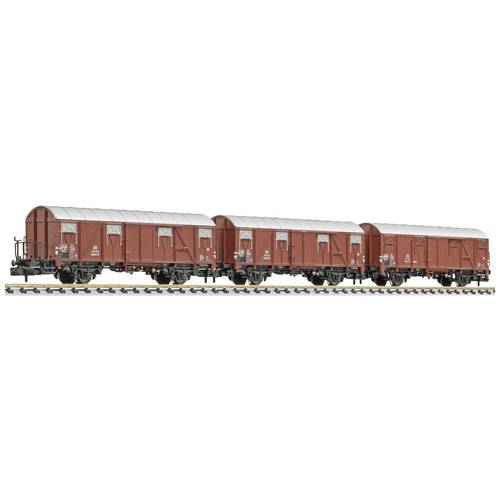 Thumbnail - Liliput L260131 N 3er-Set Güterwagen Glmmhs 57 der DB LüP/Lük je Wagen 81 bzw. 78 mm.