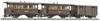 Liliput L340018 H0e 3er-Set 2achsige Personenwagen B16 und AB Freightwg. Gwk101 der Zillertalbahn