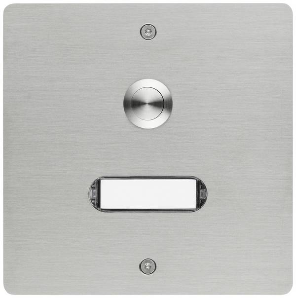 Grothe 55401 Klingeltaster mit Namensschild  Edelstahl V2A