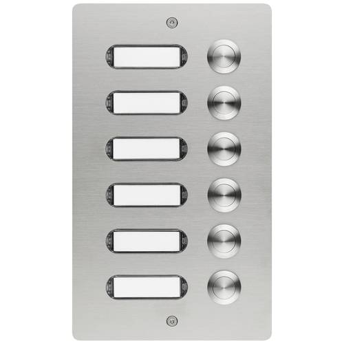 Grothe 55406 Klingeltaster mit Namensschild Edelstahl V2A