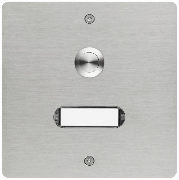 Grothe 55501 Klingeltaster mit Namensschild  Edelstahl V2A