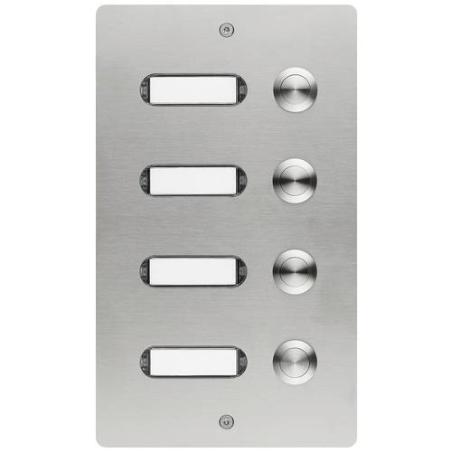 Grothe 55504 Klingeltaster mit Namensschild Edelstahl V2A
