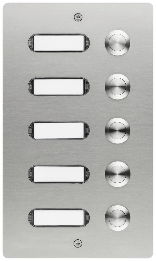 Grothe 55505 Klingeltaster mit Namensschild  Edelstahl V2A