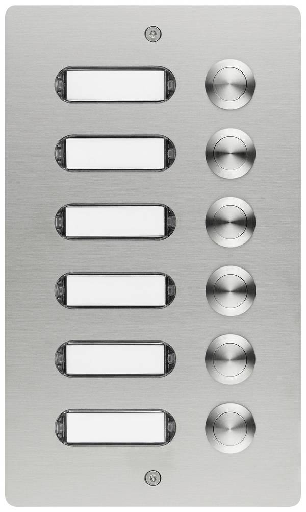 Grothe 55506 Klingeltaster mit Namensschild  Edelstahl V2A