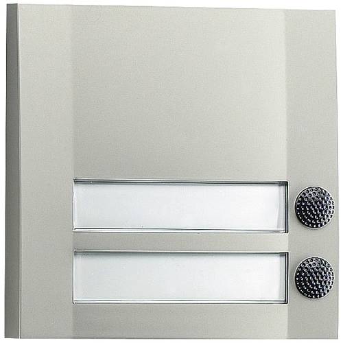 Grothe 51213 Klingeltaster mit Namensschild Silber, Schwarz (matt), Schwarz (RAL 9005)