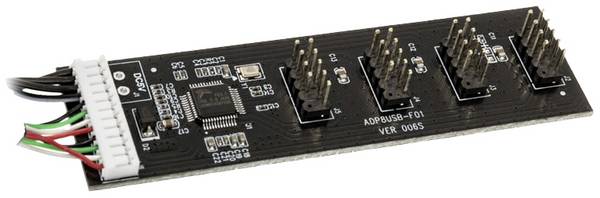 Kolink PGW-AC-KOL-004 USB-Hub 4 Port USB-A USB 2.0 480 MBit/s zur internen Verwendung Mehrfarbig PGW-AC-KOL-004