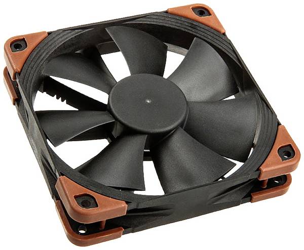 Noctua NF-F12 PC-Gehäuse-Lüfter Schwarz (B x H x T) 120 x 120 x 25 mm