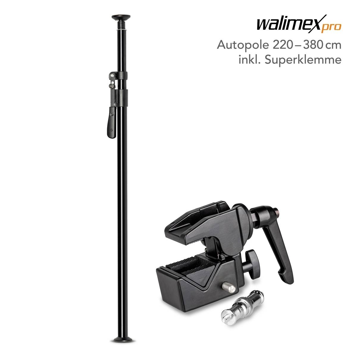 WALIMEX - pro Autopole 220-380cm inkl. Superklemme
