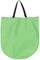 Grüne Tragetasche mit schwarzen Griffen, einfache Stoffstruktur.