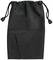 Schwarzer Kordelzugbeutel aus Stoff, leer. Hauptmerkmal ist die einfache und funktionale Aufbewahrungslösung.