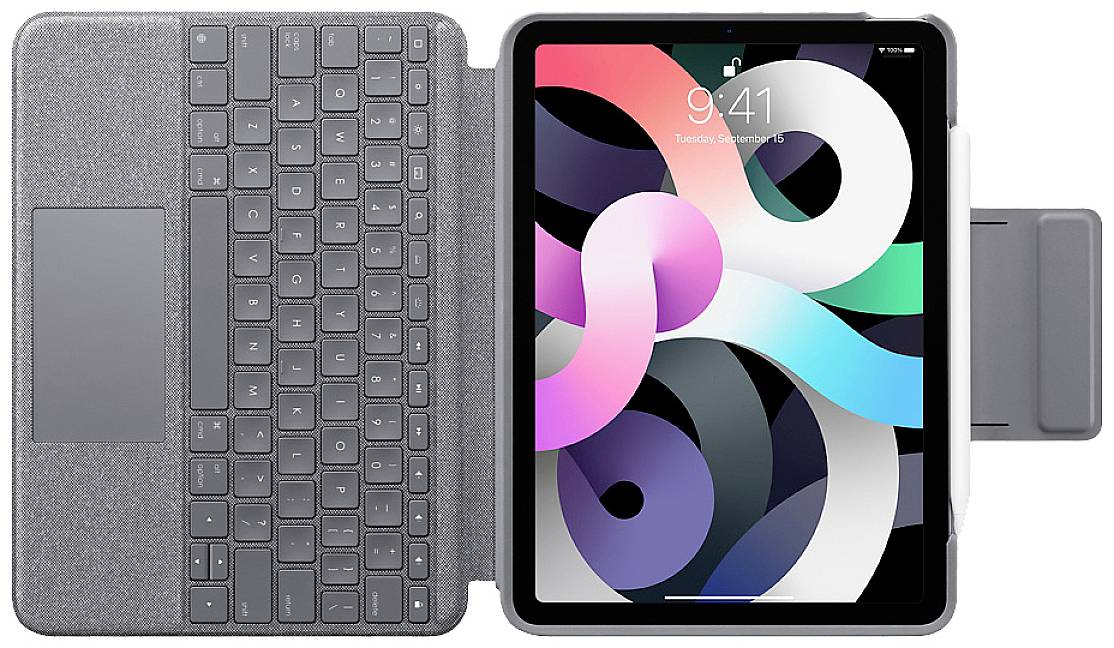Logitech Folio Touch - Tastatur und Foliohülle - mit Trackpad - hinterleuchtet - Apple Smart connector - QWERTZ - Schwei-1