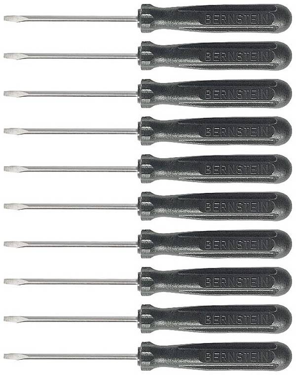 BERNSTEIN Tools for Electronics 4-301-VE10 Elektrotechnik und Feinwerktechnik Schlitz-Schraubendreher Klingenbreite: 2.0 mm Klingenlänge: 40 mm