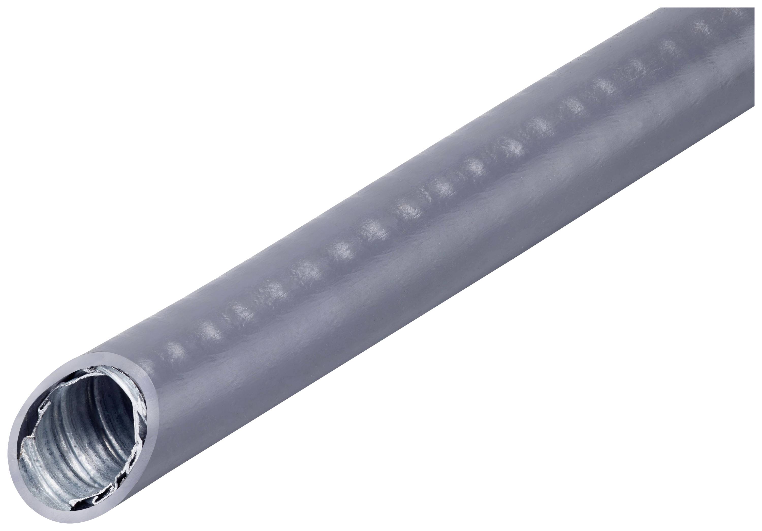 Fränkische Rohrwerke 4870922712 MC-DMC-227-PVC.10 Metallschutzschlauch Grau 26.5 mm 10 m