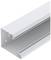Ein graues, rechteckiges Kabelkanalstück aus Kunststoff, das zur geordneten Führung und zum Schutz von Kabeln verwendet wird.