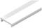 Ein weißes Aluminiumprofil mit U-förmigem Querschnitt, oft verwendet zur Befestigung von LED-Streifen in Bauprojekten.