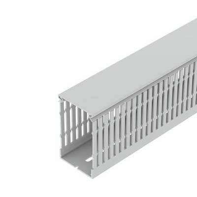 Belüftetes rechteckiges Kunststoffgehäuse mit offenen Seiten, vermutlich für elektrische Installationen oder Kabelmanagement.